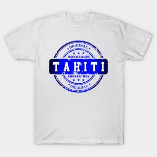 TAHITI Blue Stamp T-Shirt